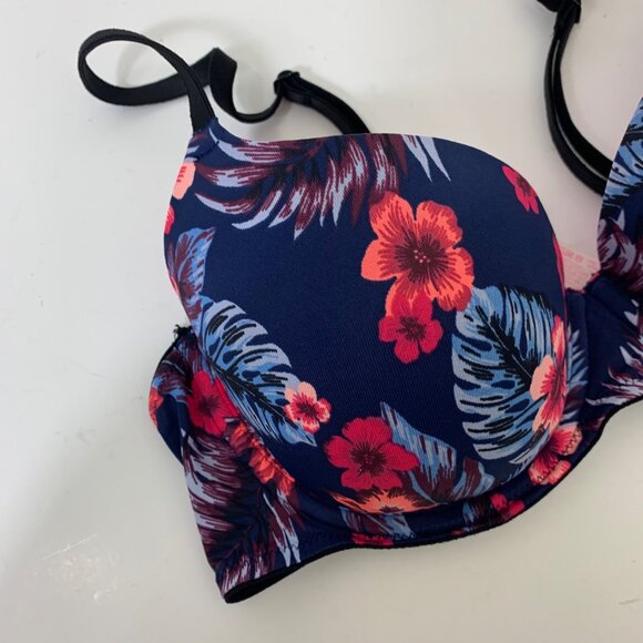 PINK Wear Everywhere Lightly Lined Tropical Print Bra - Size 34C - Picture 2 of 6